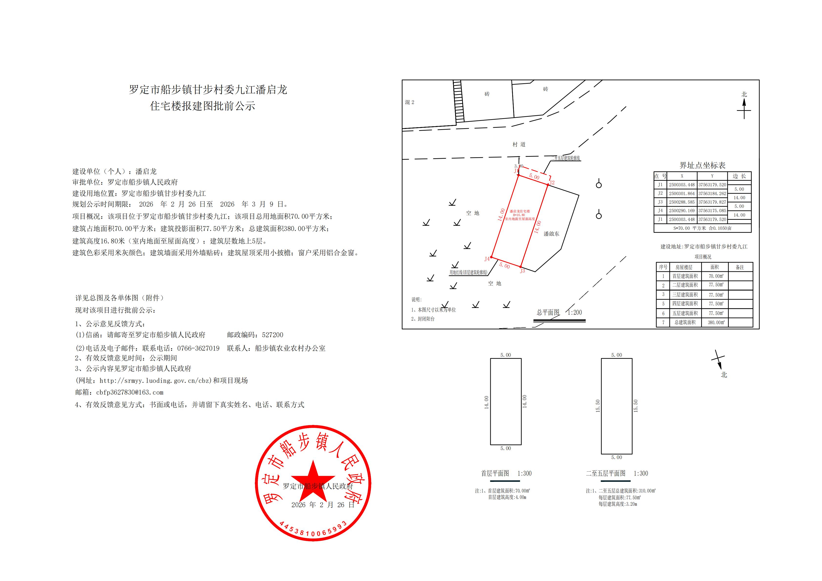 罗定市船步镇甘步村委九江潘启龙住宅报建图批前公示_00.jpg