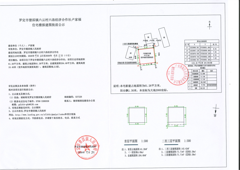 六云村六洛经济合作社卢家福住宅楼报建图批前公示_01.png